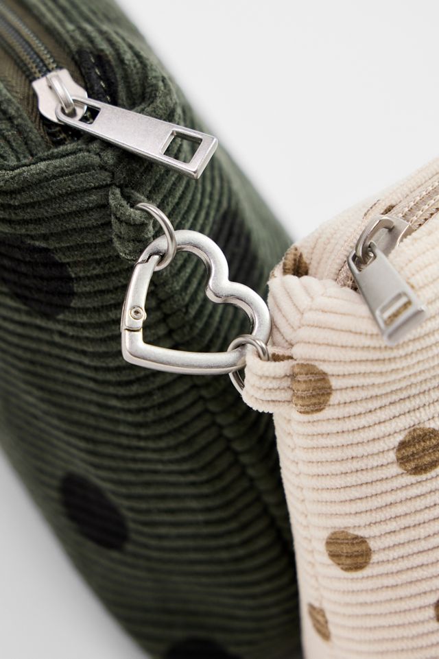 Trousse de maquillage en velours côtelé à pois BDG Lot de 2 #2