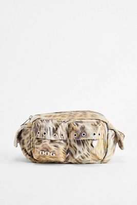 Bolsa de Maquillaje con Bolsillo de Estampado de Leopardo BDG