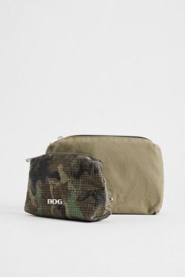 Set de Bolsas de Maquillaje UO Camuflaje Caqui
