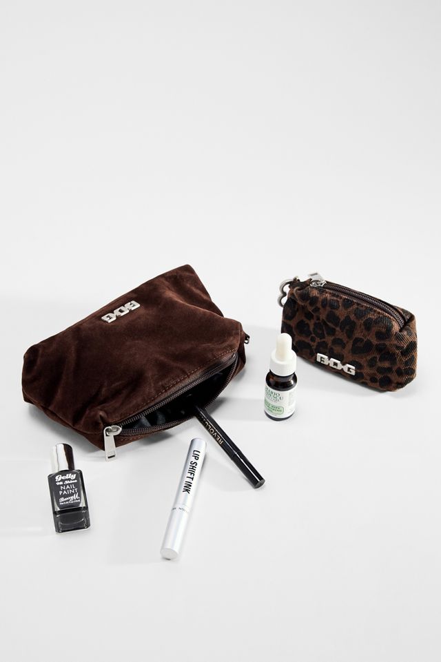 BDG Lot de 2 trousses de maquillage à imprimé léopard #1