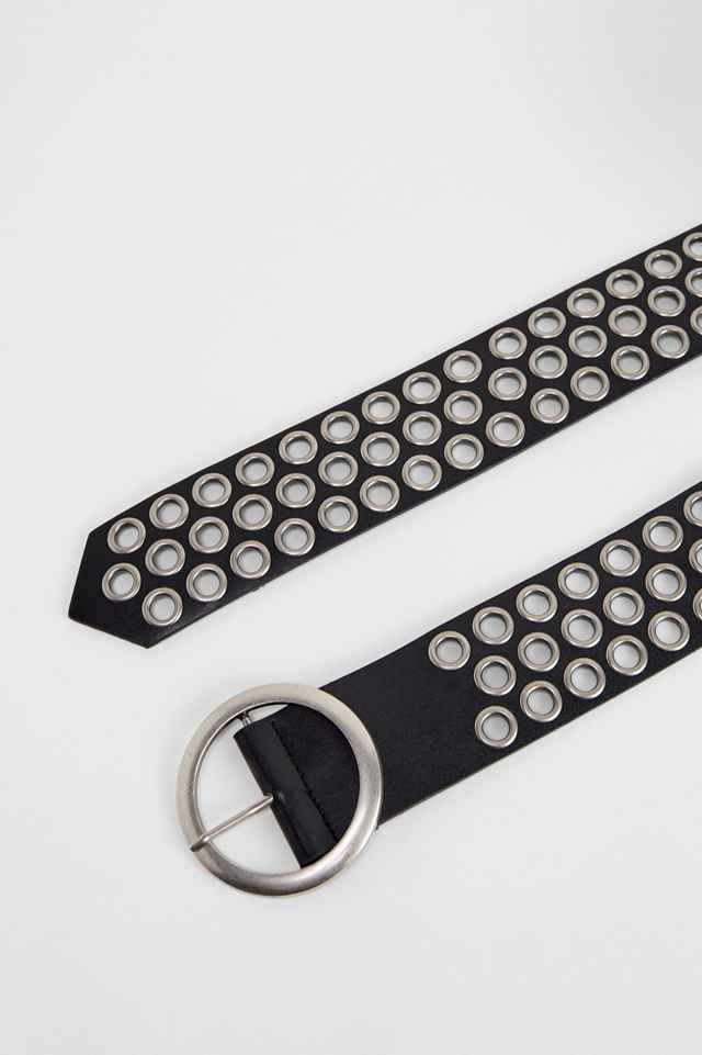Ceinture large à œillets en faux cuir UO #1