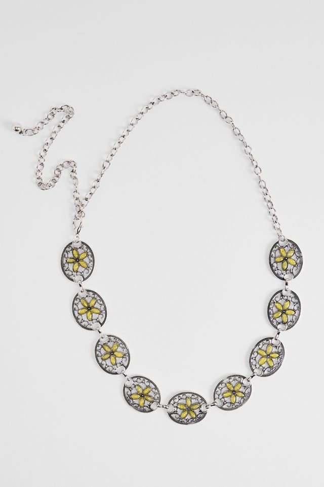 UO Ornate Flower Chain Belt #2