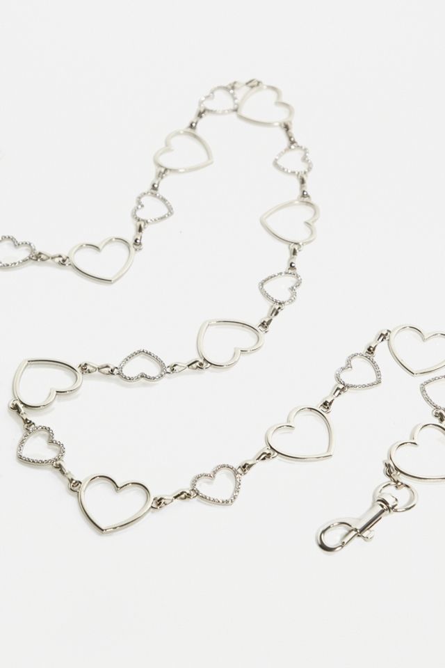 Diamante Heart Chain Belt | Urban Outfitters UK