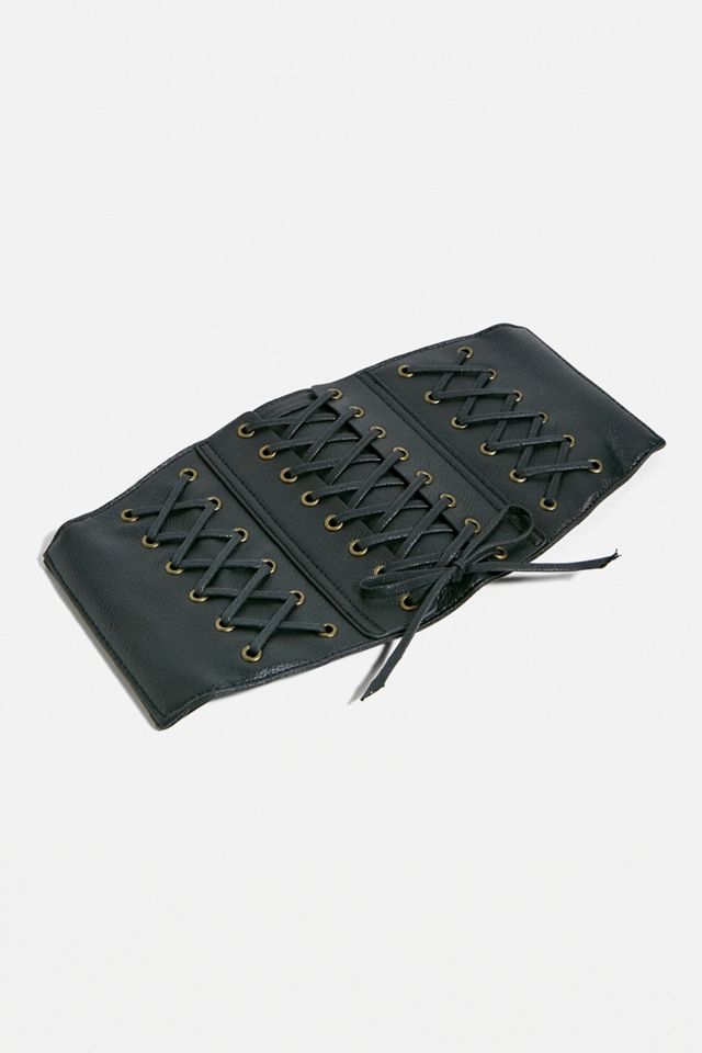 Ceinture corset en PU à lacets UO #4