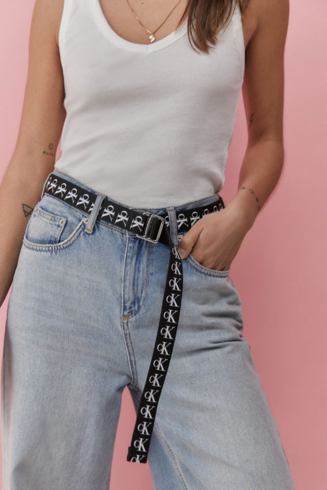 Ck Slider Tape Belt 30mm Urban Outfitters UK