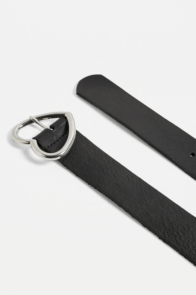 UO Heart Buckle Leather Belt #1
