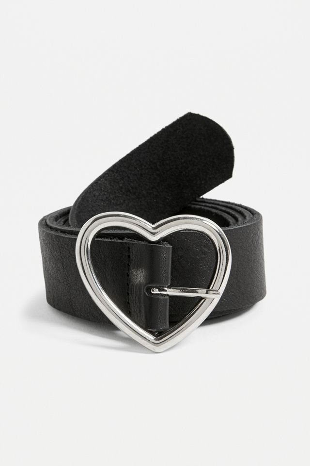 UO Heart Buckle Leather Belt #2