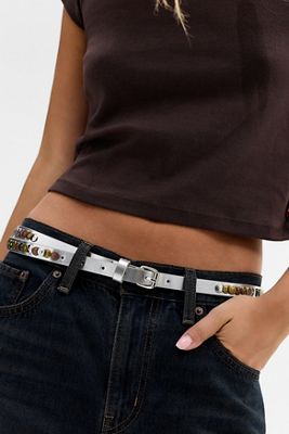 Cintura Skinny UO in Ecopelle con Decorazioni
