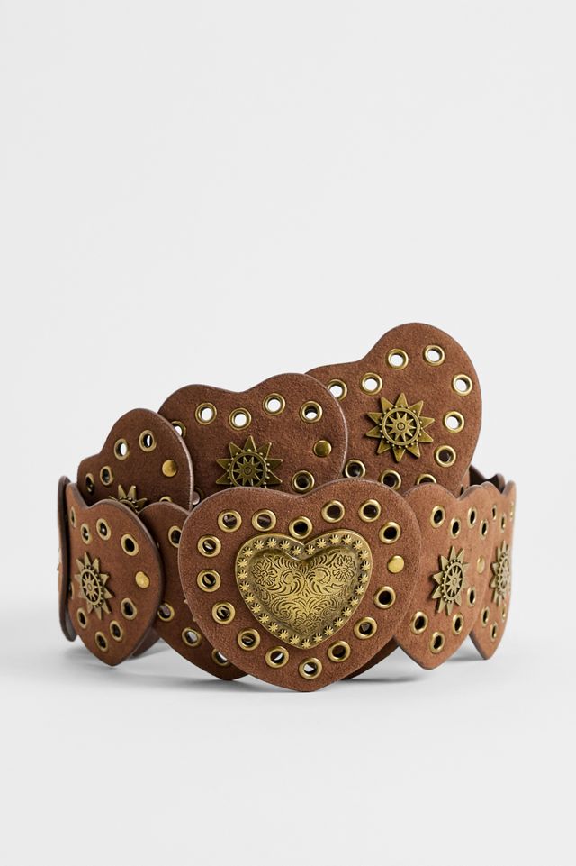 BDG Suedette Heart Concho Belt #1