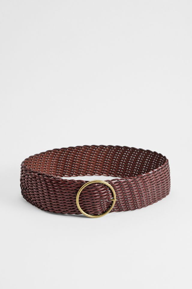 UO Wide Faux Leather Braided Belt #1