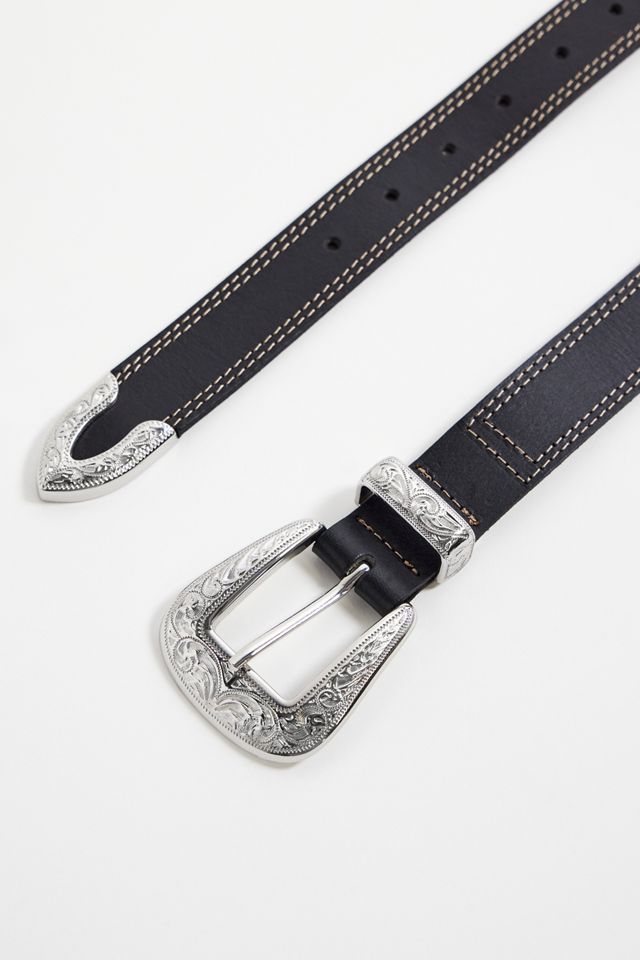 UO Cassidy Stitched Leather Western Belt #2