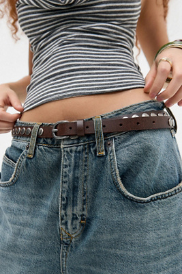 UO Romy Skinny Leather Studded Belt Product Page
