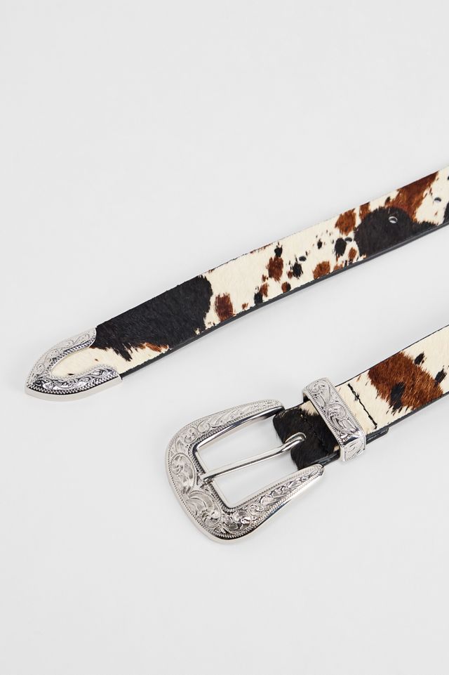 UO Cow Print Leather Belt #2