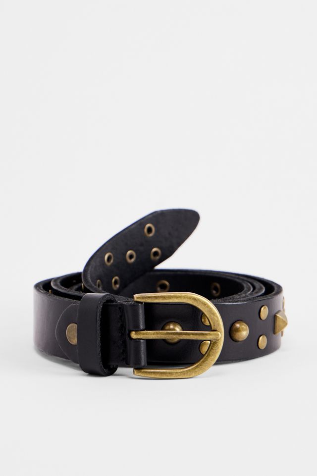 UO Leather Mixed Studded Belt #1