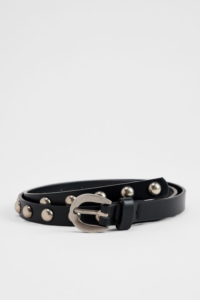 UO Skinny Studded Faux Leather Belt #1