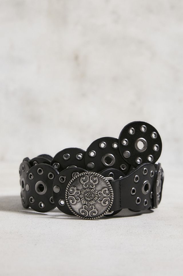 UO Mini Leather Concho Belt #1