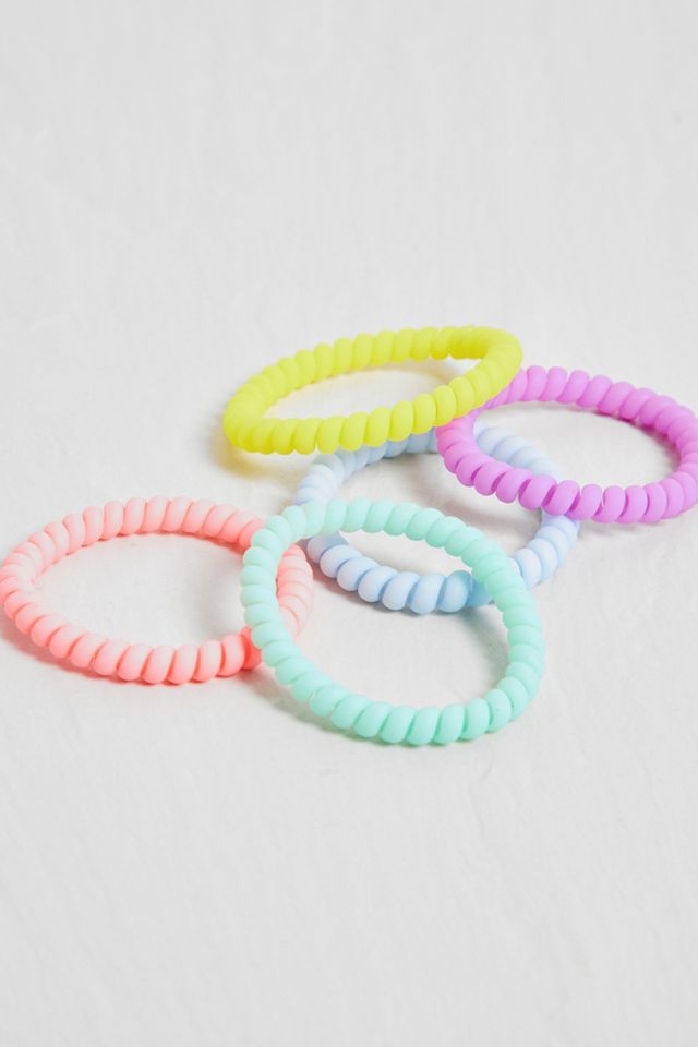 Slim Telephone Cord Hair Tie Set Urban Outfitters UK