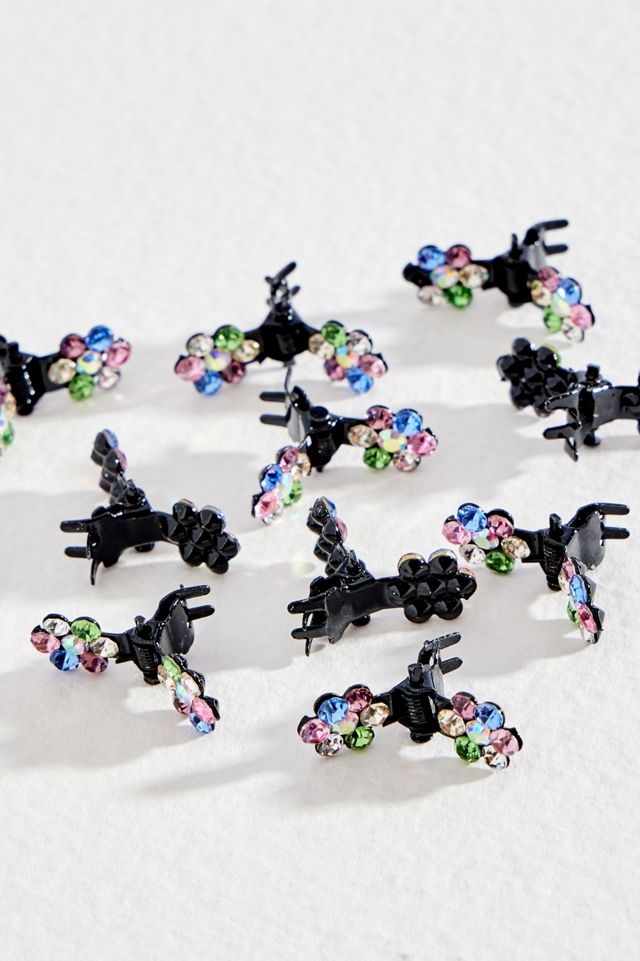 Clips de fleurs gemmes paquet de 10 #2