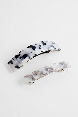 Marbled Hair Clips 2-Pack