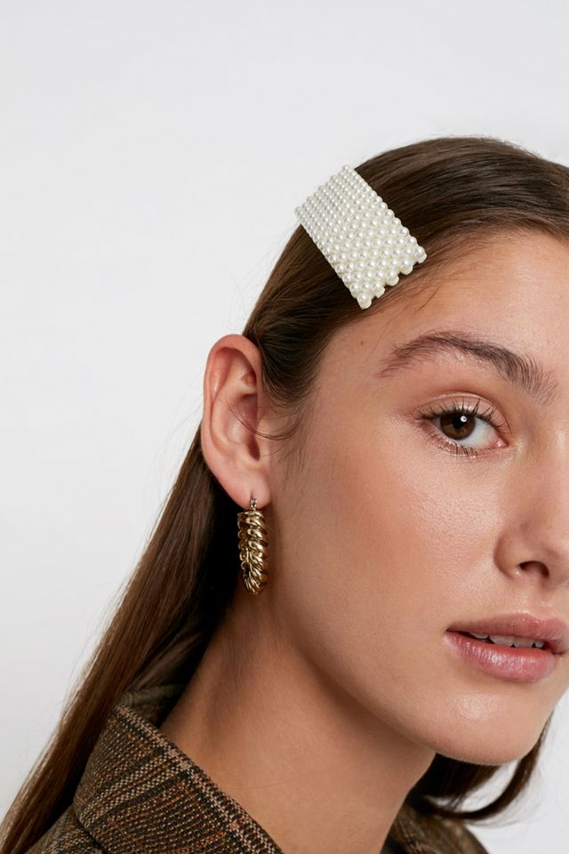Romance Rectangle Pearl Hair Clip
