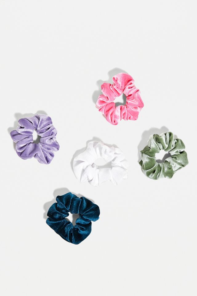Confezione da 5 Elastici per Capelli in Velluto Liscio #1