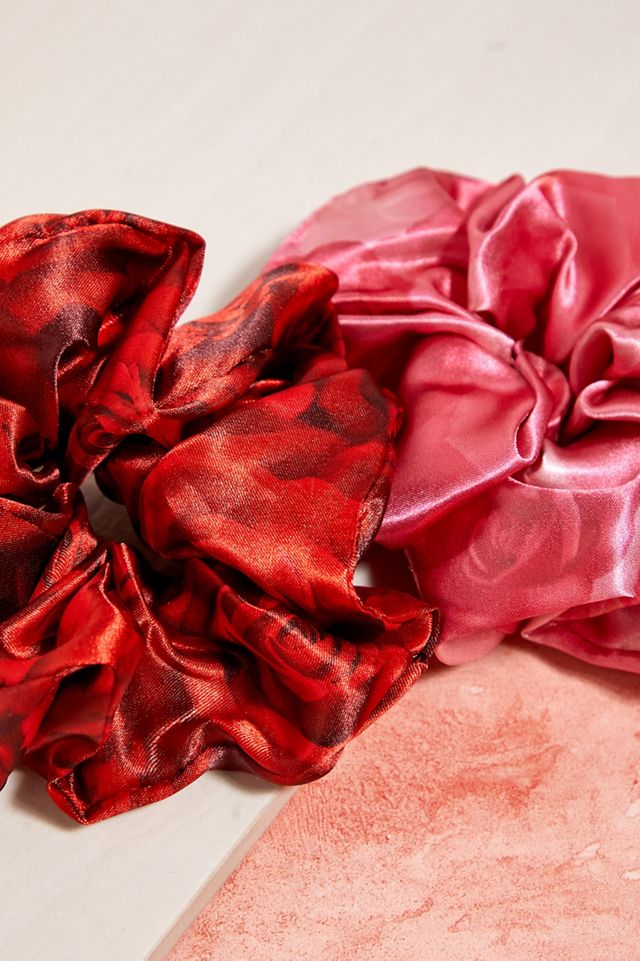 Rose Oversized Satin Scrunchies 2-Pack #2