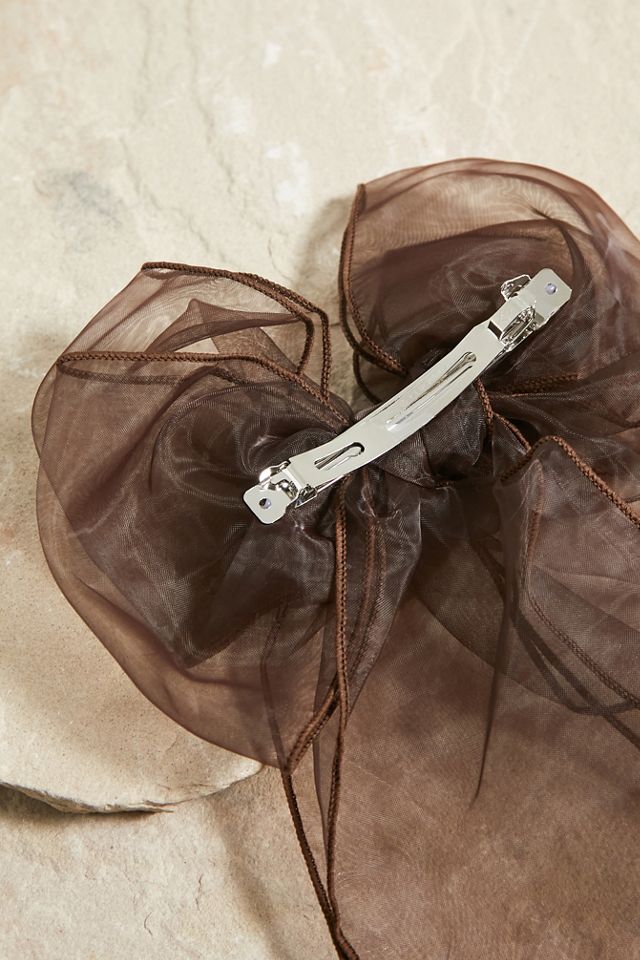 Barrette à cheveux surdimensionnée avec nœud en organza #2