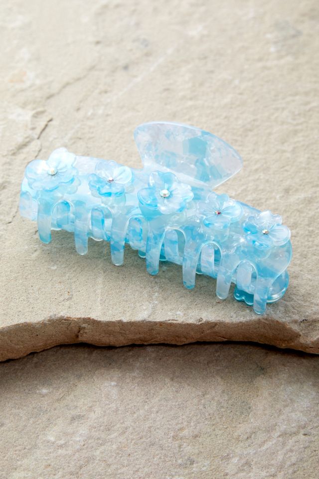 
Fermaglio per Capelli a Forma di Fiore di Diamante in Marmo #1