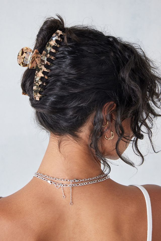 Petite Claw Clip Green Tortoisehell