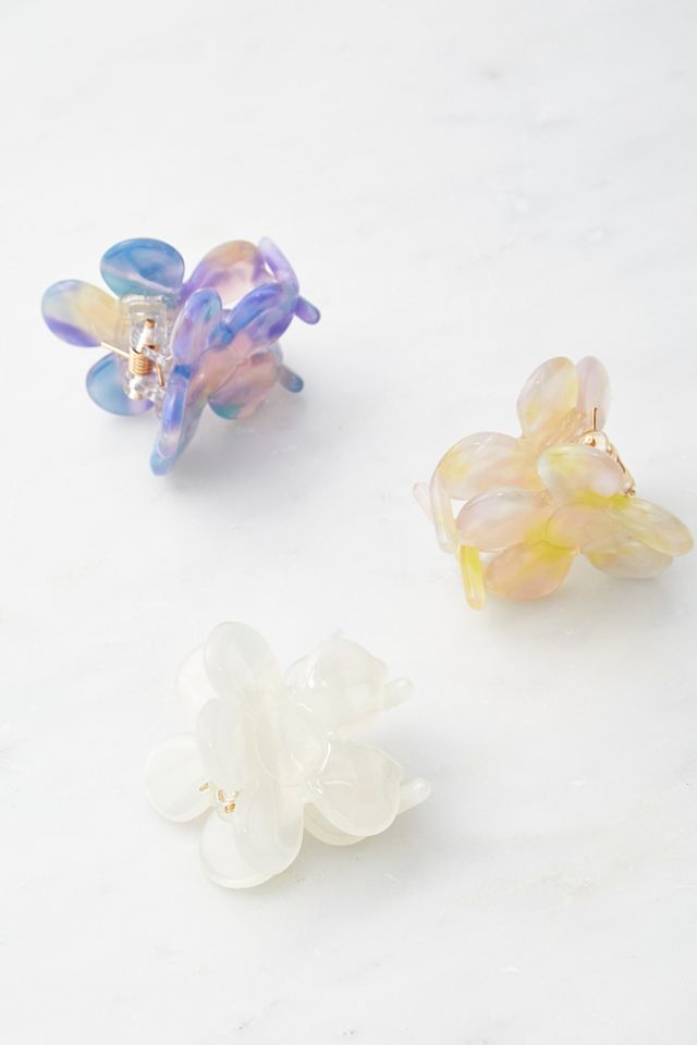 Marble Flower Clip Set #1