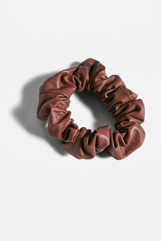 Brown & Black PU Scrunchie Set #1