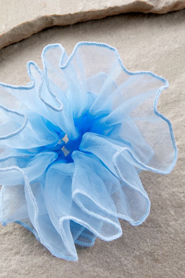 Scrunchie grande in Organza Celeste Nube main image 0