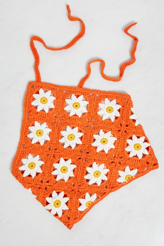Bandana tissé marguerites #1