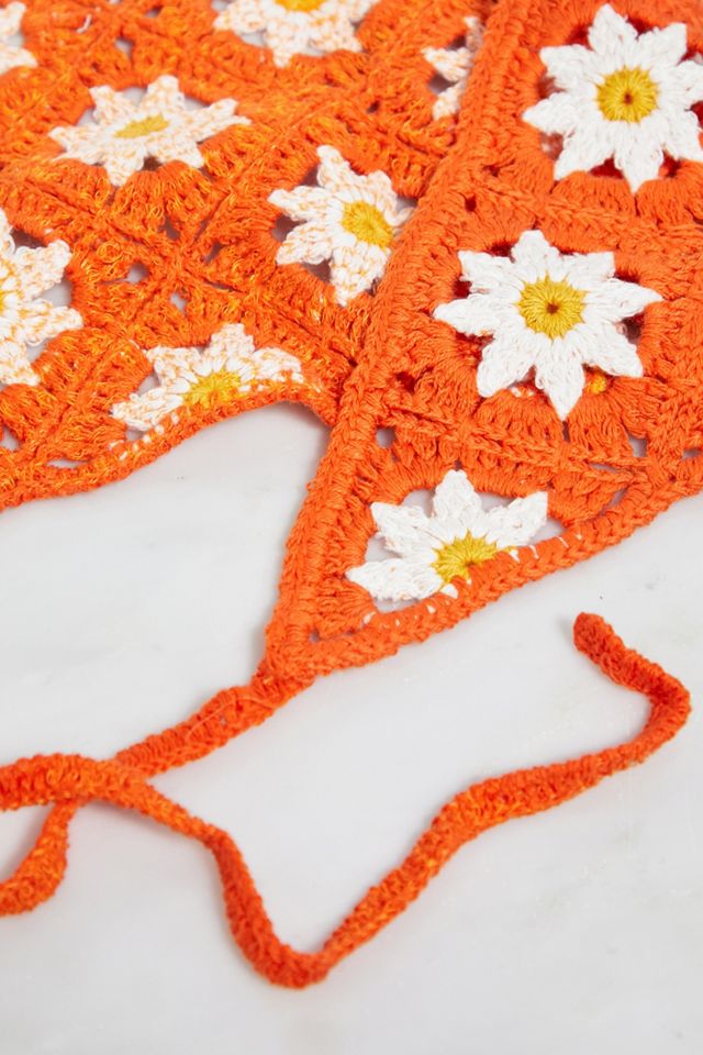 Bandana tissé marguerites #3