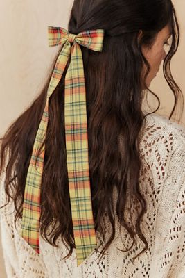 Check Hair Bow 