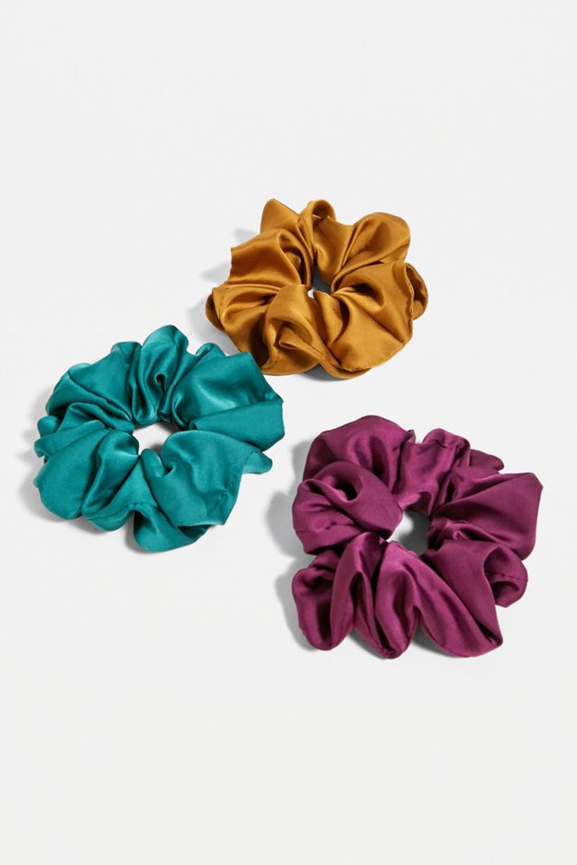 Scrunchies de satén audaz de gran tamaño 3-Pack #2