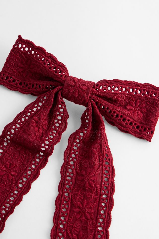 UO Long Lace Bow Barette Hair Clip #1