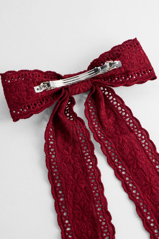 UO Long Lace Bow Barette Hair Clip #3