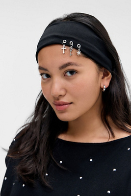Charm Headband - Black at Urban Outfitters