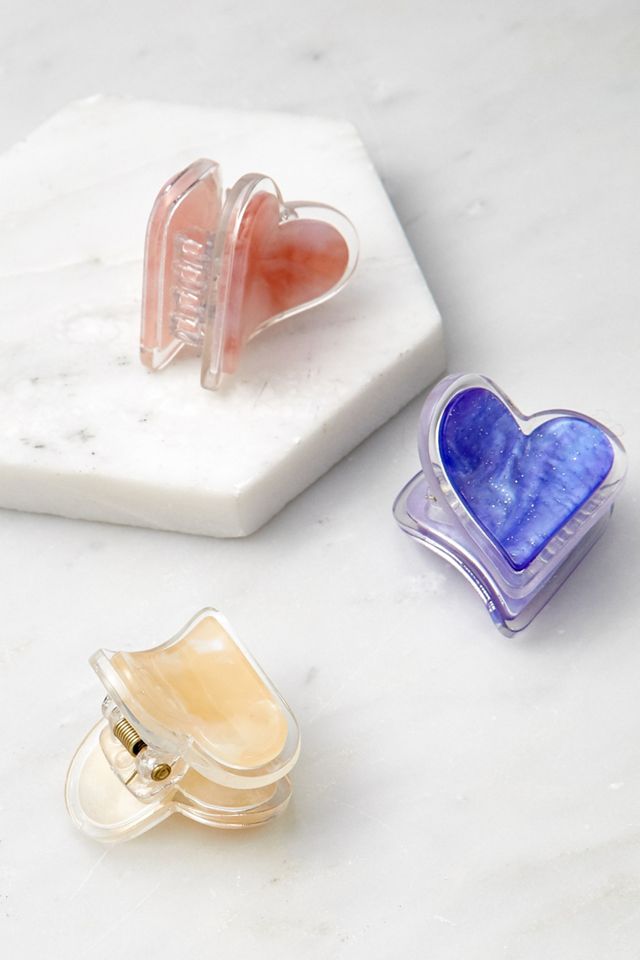 Chunky Heart Clips 3-Pack #1