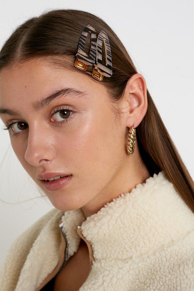 Twinkle Tear Drop Slide Hair Clip Duo #1