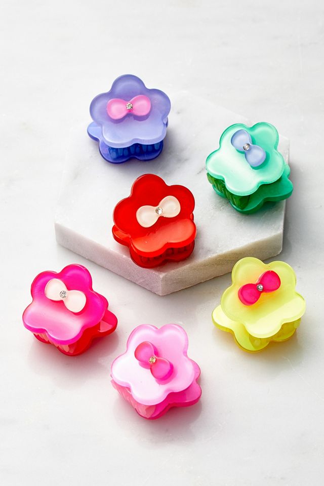 Multicoloured Flower Hair Clips #1
