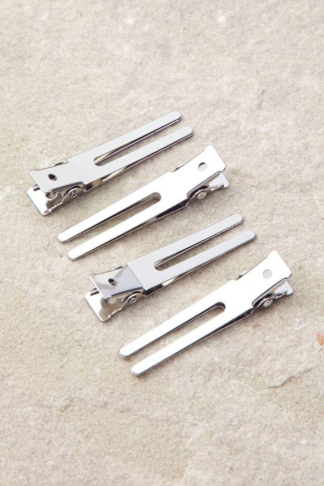 Silver Slide Clips 4-Pack | Urban Outfitters UK