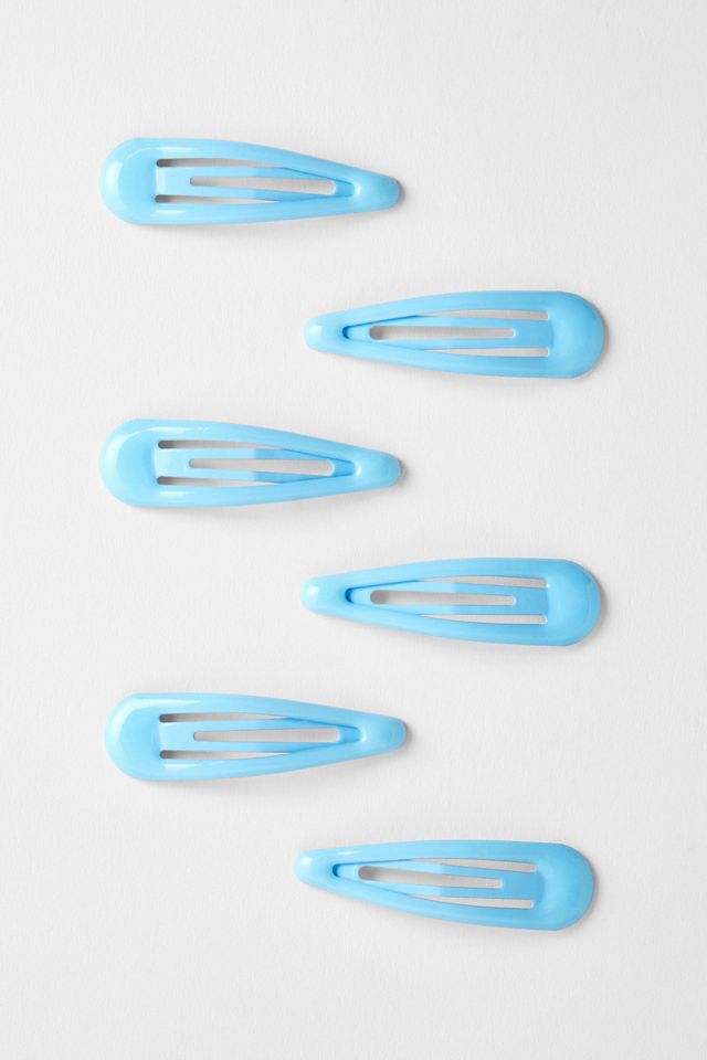 Lot de 6 pinces à cheveux à pression bleues
 #2