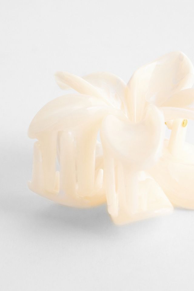 Pince à cheveux à fleurs tropicales en marbre UO #2