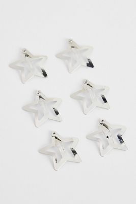 Star Snap Hair Clips 6-Pack