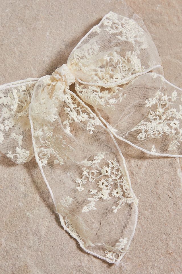 Barrette à nœud en dentelle #2