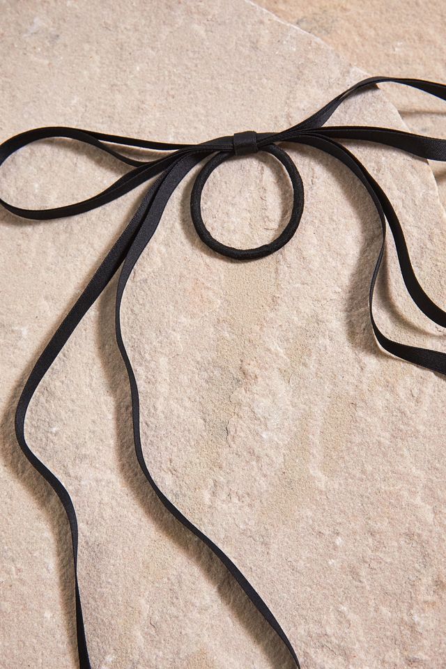 Skinny Ribbon Bow Hair Tie #1