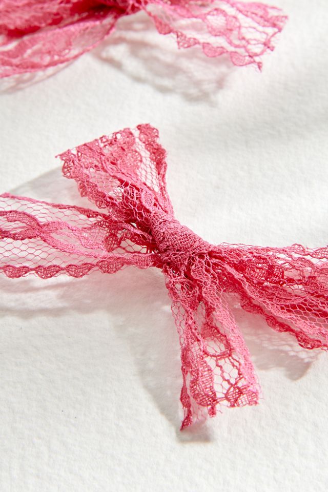 Mini Mollette con Fiocco in Pizzo Confezione da 2 #3