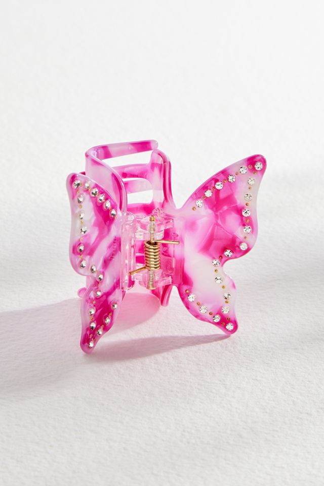 Butterfly Diamante Claw Clip #2